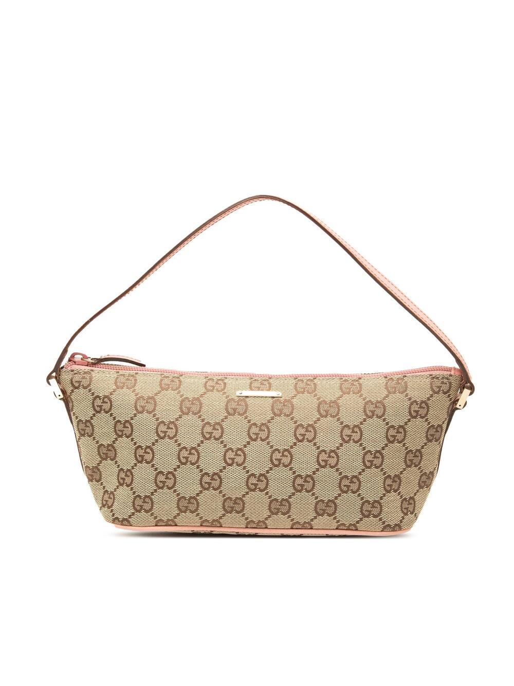 Gucci Gg Canvas Boat Pre-Loved Shoulder #344696G61B
